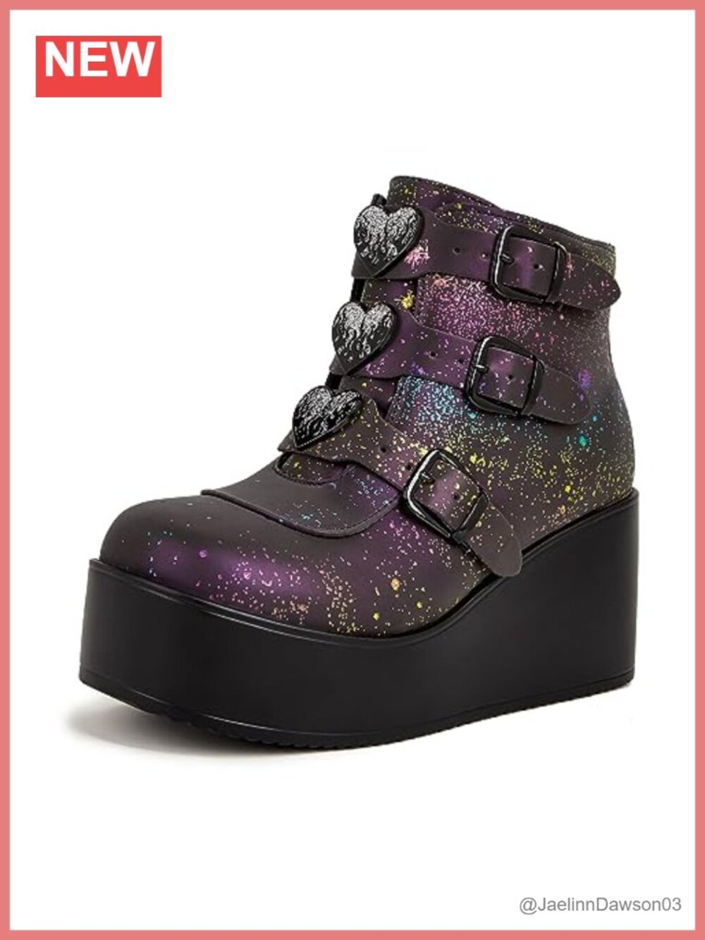 Platform Chunky Ankle Boots Wedge Heel Round Toe Casual Booties
